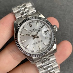 Rolex-ROLEX - DATEJUST - LADY 31mm Jub Flt SS/SS Silver/Stk GSF A2671