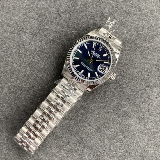 Rolex-ROLEX - DATEJUST - LADY 31mm Jub Flt SS/SS Blue Stk GSF A2671