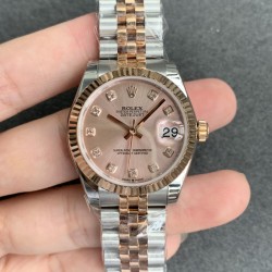 Rolex-ROLEX - DATEJUST - LADY 31mm Jub Flt RG/SS Pink Dia GSF A2671