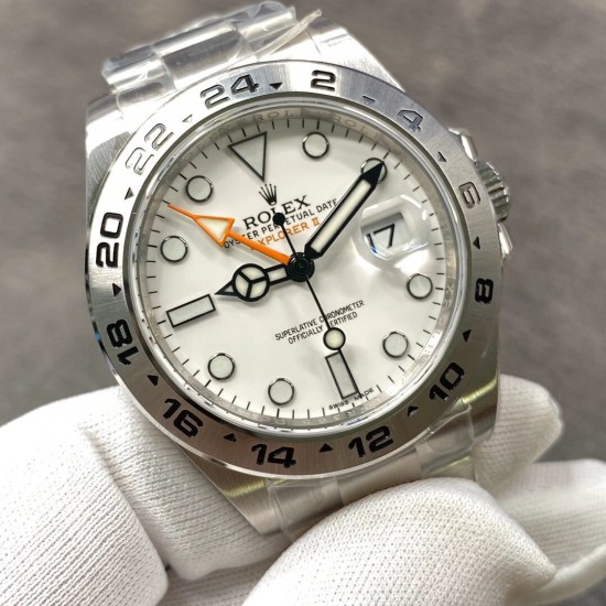 Rolex-Explorer II 216570 904L SS/SS Wht NOOB Asia 3187 CHS