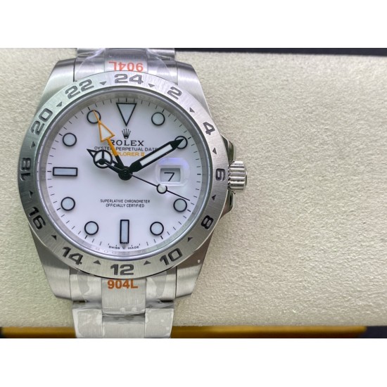 Rolex-Explorer II 226570 42mm SS/SS White Dial Clean DD3285 Super Clone