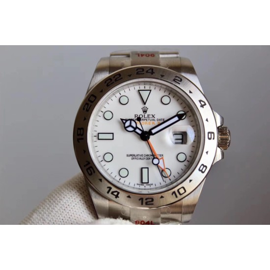 Rolex-Explorer II 226570 42mm SS/SS White Dial NOOB A2836