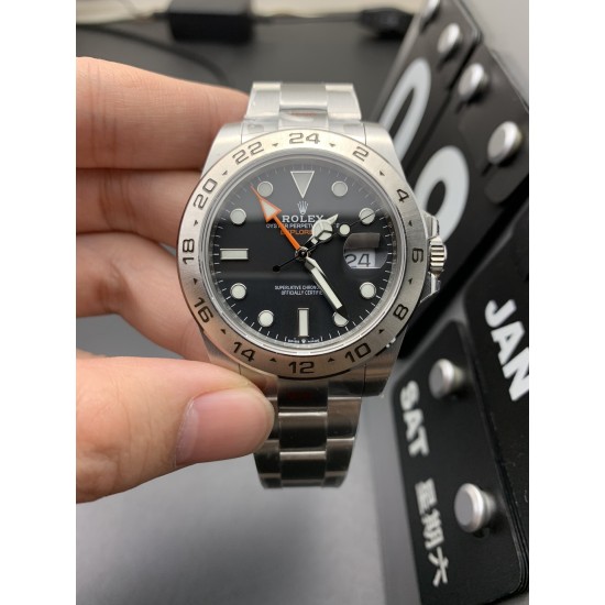 Rolex-Explorer II Ref.216570 SS/SS Black GMF A3187 Mod