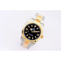 Rolex-Explorer 124273 36mm 904L YG/SS Black/Stk EWF A3230