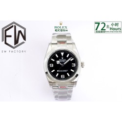 Rolex-Explorer 124270 36mm 904L SS/SS Black Dial EWF A3230