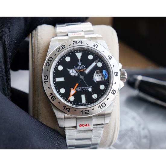 Rolex-Explorer II 226570 42mm SS/SS Black Dial NOOB A2836