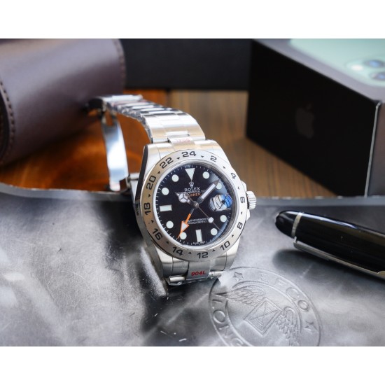 Rolex-Explorer II 226570 42mm SS/SS Black Dial NOOB A2836