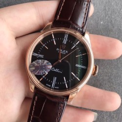Rolex-Cellini Time 50505 RG/LE Black Diam MKS Asia 3132