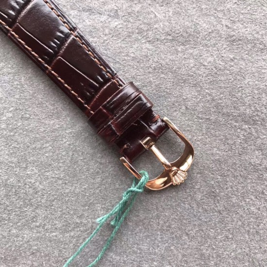 Rolex-Cellini Time 50505 RG/LE White Diam MKS Asia 3132