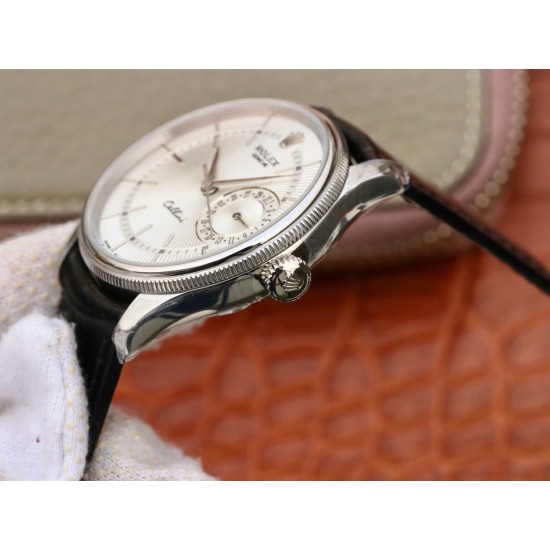 Rolex-Cellini Date 39mm SS/LE White MKS Asia 3165 Mod