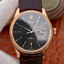 Rolex-Cellini Date 39mm RG/LE Black MKS Asia 3165 Mod