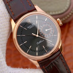 Rolex-Cellini Date 39mm RG/LE Black MKS Asia 3165 Mod