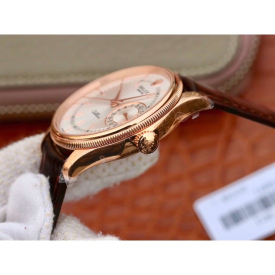 Rolex-Cellini Date 39mm RG/LE White MKS Asia 3165 Mod