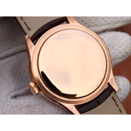 Rolex-Cellini Date 39mm RG/LE White MKS Asia 3165 Mod