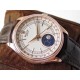 Rolex-Cellini 50535 Moonphase Brn RG/LE Wht RXW A3195 Mo