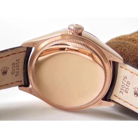 Rolex-Cellini 50535 Moonphase Brn RG/LE Wht RXW A3195 Mo