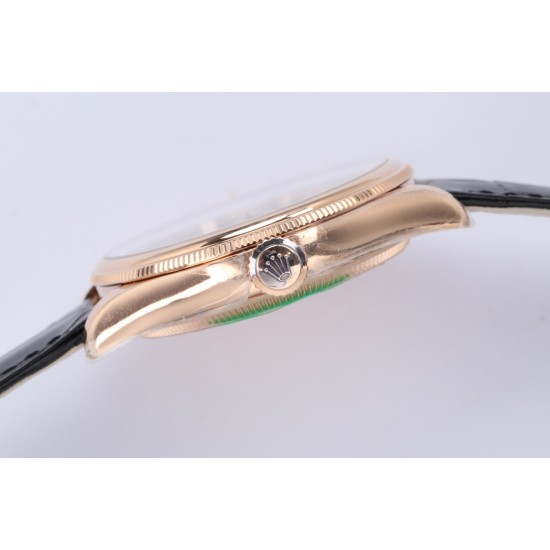 Rolex-Cellini Time 50505 RG/LE Black Stick EWF Asia 3132