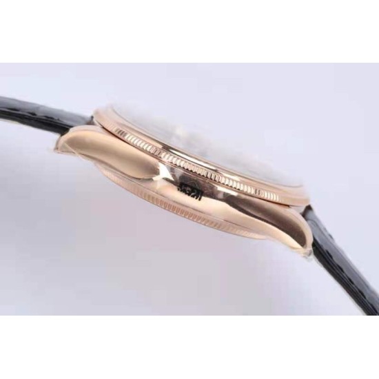 Rolex-Cellini Time 50505 RG/LE Black Stick EWF Asia 3132