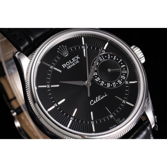 Rolex-Cellini Date 39mm SS/LE Black Stk MKS Asia 3165 Mod