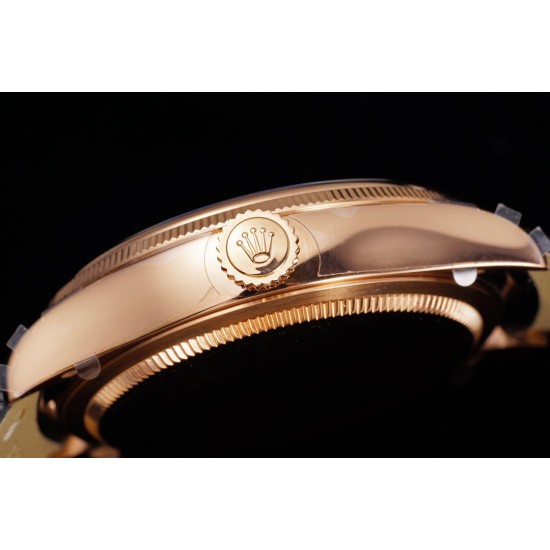 Rolex-Cellini Date 39mm RG/LE Black MKS Asia 3165 Mod