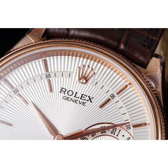 Rolex-Cellini Date 39mm RG/LE White MKS Asia 3165 Mod
