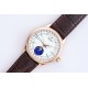 Rolex-Cellini 50535 Moonphase Brn RG/LE Wht EWF A3195 Mo