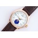 Rolex-Cellini 50535 Moonphase Brn RG/LE Wht EWF A3195 Mo