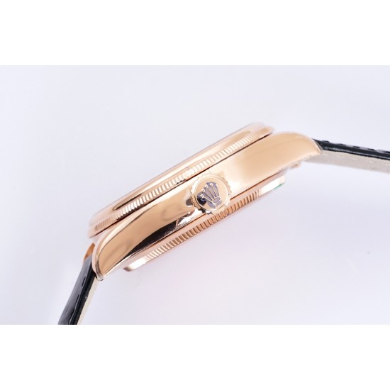 Rolex-Cellini 50535 Moonphase RG/LE Wht EWF Asia 3195 Mod