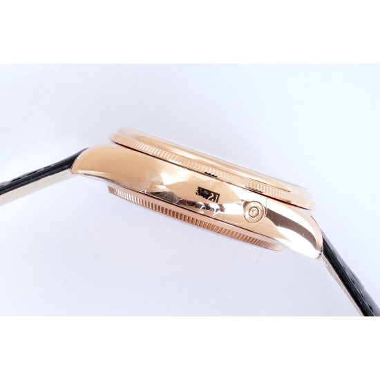 Rolex-Cellini 50535 Moonphase RG/LE Wht EWF Asia 3195 Mod