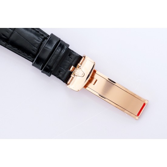 Rolex-Cellini 50535 Moonphase RG/LE Wht EWF Asia 3195 Mod