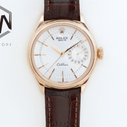 Rolex-Cellini Date 39mm RG/LE White EWF Asia 3165 Mod