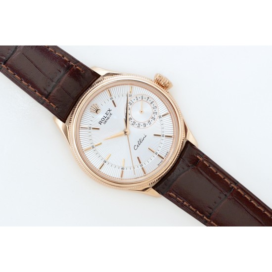 Rolex-Cellini Date 39mm RG/LE White EWF Asia 3165 Mod