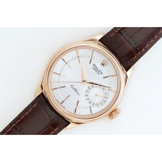 Rolex-Cellini Date 39mm RG/LE White EWF Asia 3165 Mod