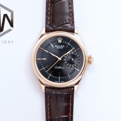 Rolex-Cellini Date 39mm RG/LE Black EWF Asia 3165 Mod
