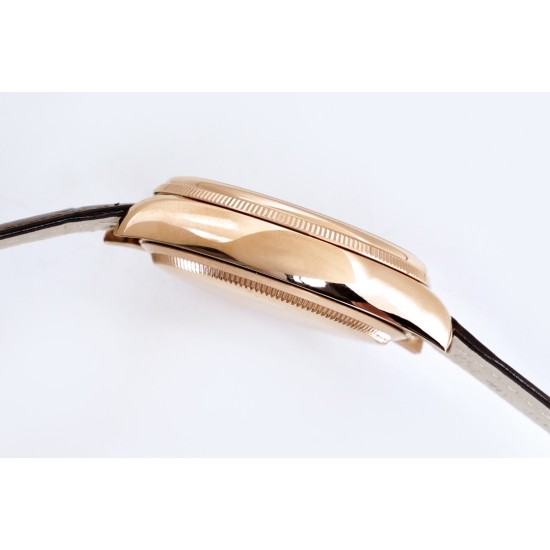 Rolex-Cellini Date 39mm RG/LE Black EWF Asia 3165 Mod