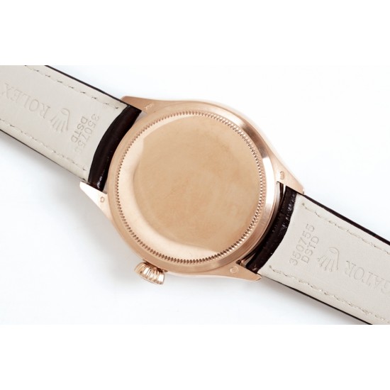 Rolex-Cellini Date 39mm RG/LE Black EWF Asia 3165 Mod