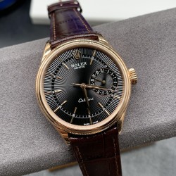Rolex-Cellini Date 39mm RG/LE Black EWF Asia 3165 Mod