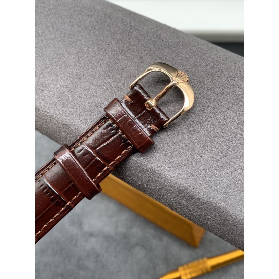 Rolex-Cellini Date 39mm RG/LE Black EWF Asia 3165 Mod