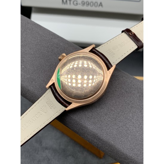 Rolex-Cellini Date 39mm RG/LE Black EWF Asia 3165 Mod