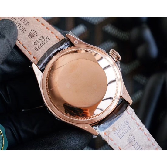 Rolex-Cellini 50535 Moonphase RG/LE Wht TWCF Asia 3195 Mod