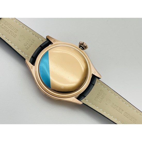 Rolex-Cellini 50535 Moonphase RG/LE Wht VRF Asia 3195 Mod