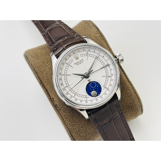 Rolex-Cellini 50535 Moonphase SS/LE Wht VRF Asia 3195 Mod