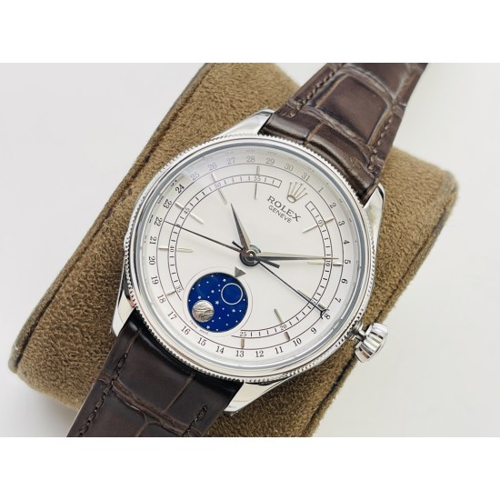 Rolex-Cellini 50535 Moonphase SS/LE Wht VRF Asia 3195 Mod