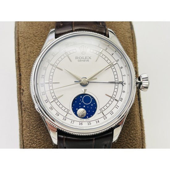 Rolex-Cellini 50535 Moonphase SS/LE Wht VRF Asia 3195 Mod