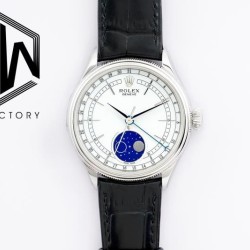 Rolex-Cellini 50535 Moonphase SS/LE Wht EWF Asia 3195 Mod