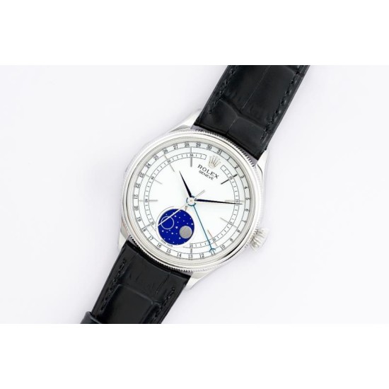 Rolex-Cellini 50535 Moonphase SS/LE Wht EWF Asia 3195 Mod