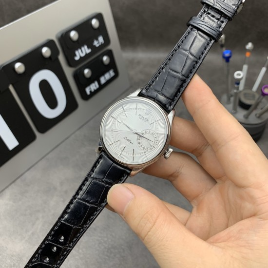 Rolex-Cellini Date 39mm SS/LE White GMF Asia 3165 Mod