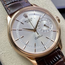 Rolex-Cellini Date 39mm RG/LE White TWF Asia 3165 Mod