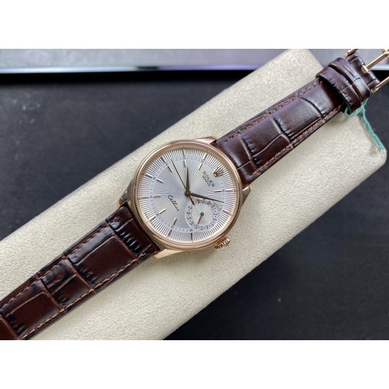 Rolex-Cellini Date 39mm RG/LE White TWF Asia 3165 Mod