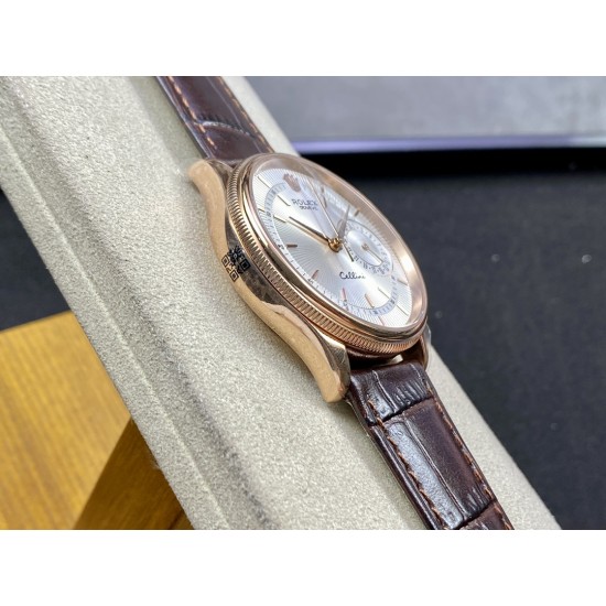 Rolex-Cellini Date 39mm RG/LE White TWF Asia 3165 Mod